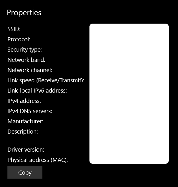 Find IP address with Settings