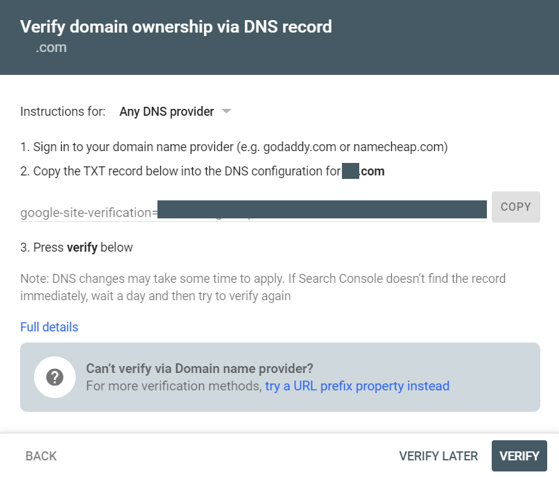 domain property verification